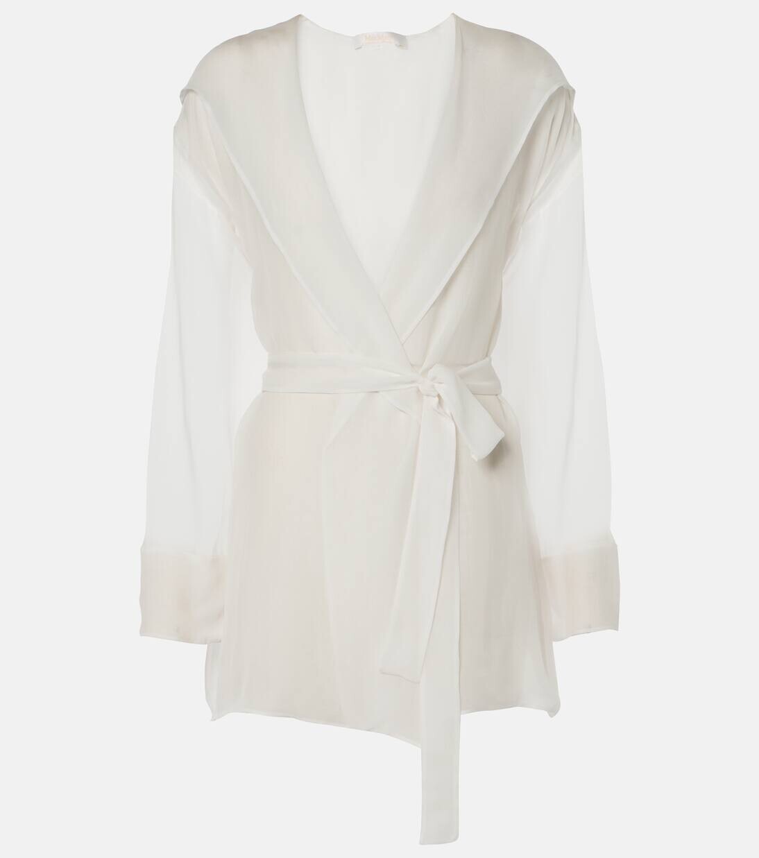 

Жакет из шелкового шифона Max Mara, цвет bianco seta