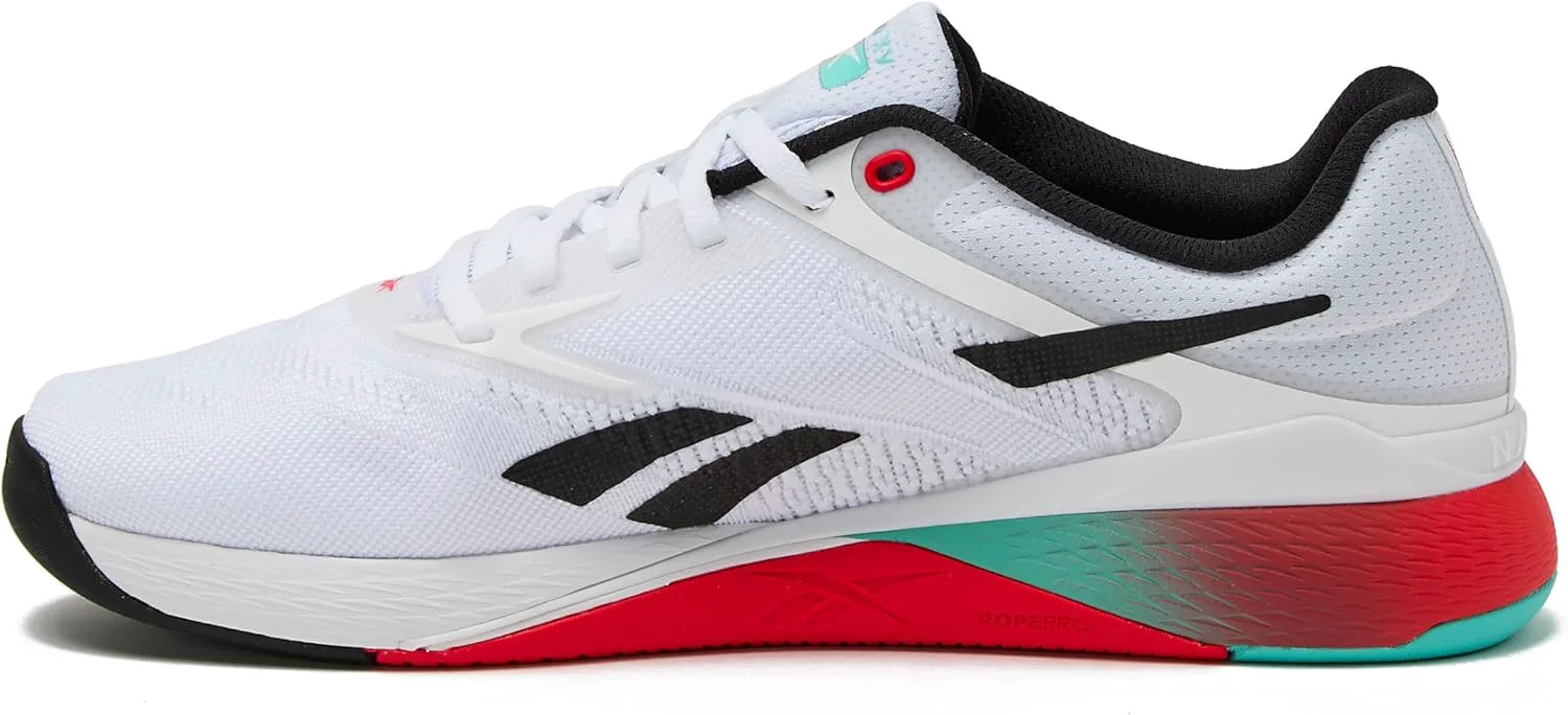 Мужские кроссовки Reebok Nano X5, для кросс-тренинга и легкого бега, белый/черный/красный — фото 2