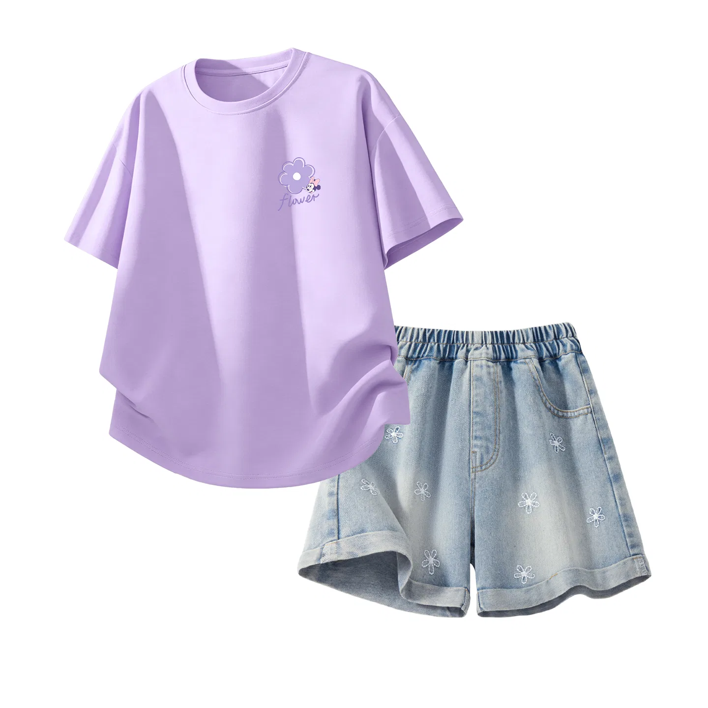 Детский спортивный костюм Casual Sportswear Disney, фиолетовый и джинсово-синий