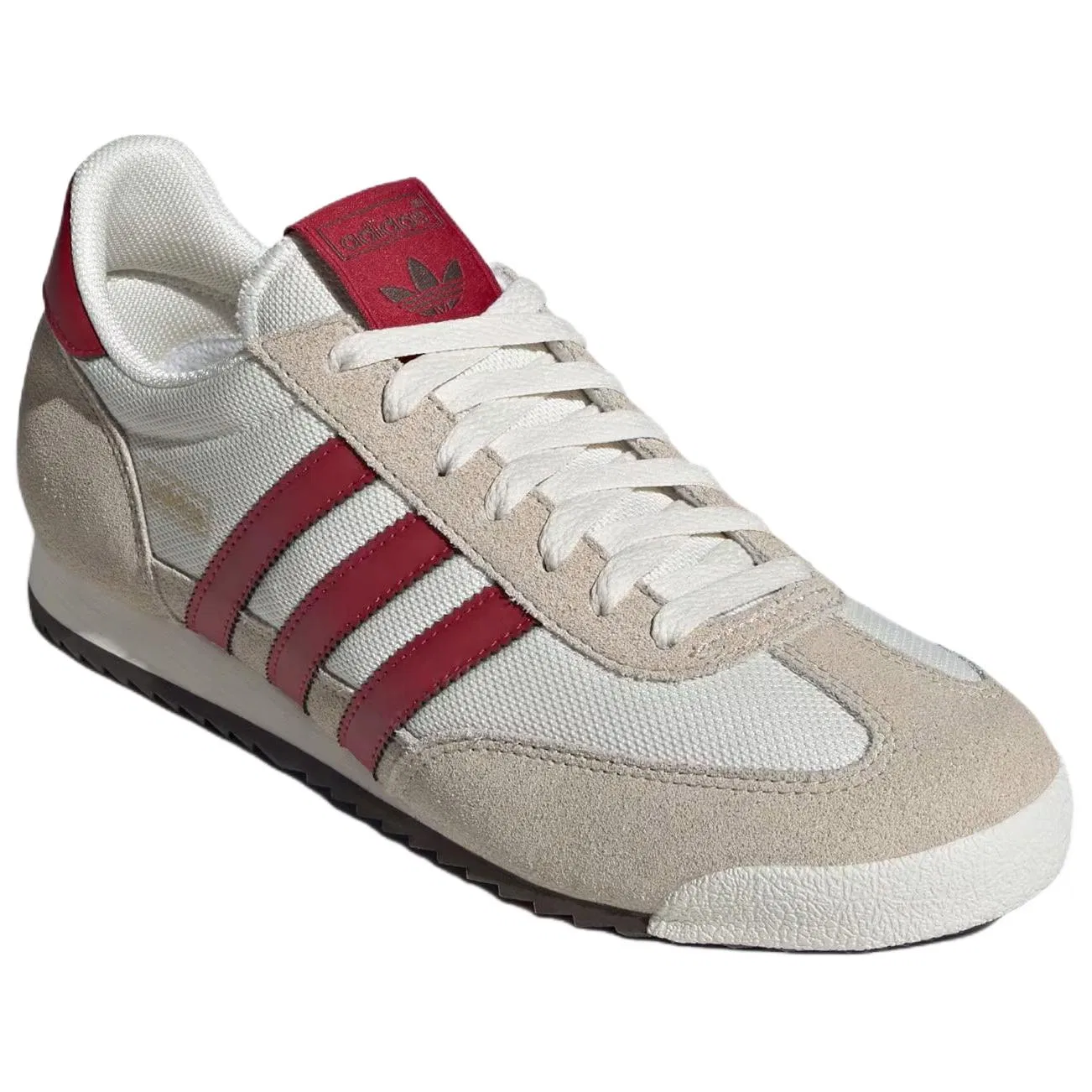 Кроссовки дышащие Adidas Originals White Beige Red — фото 4