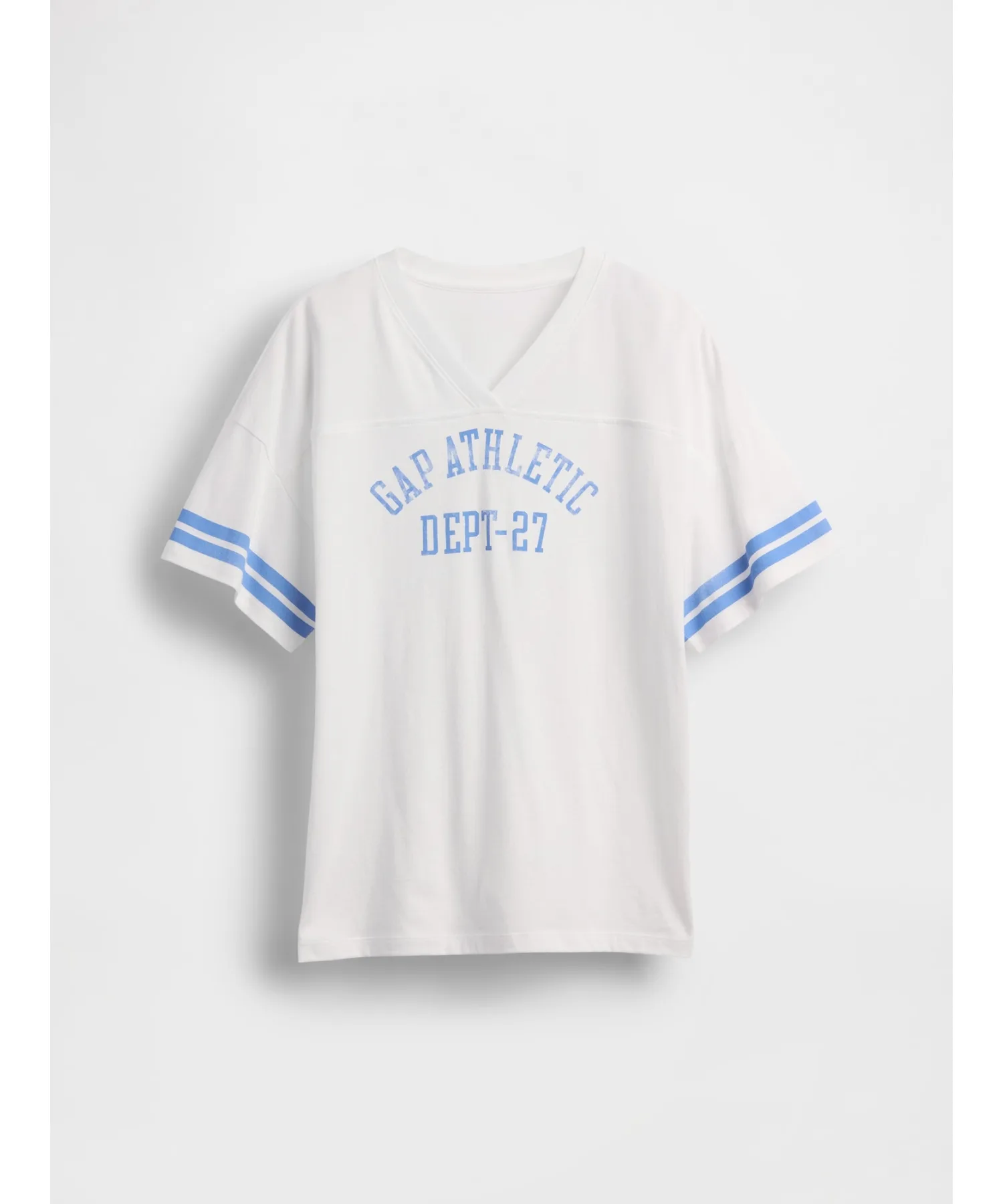 Детская футболка GAP Athletic оверсайз, хлопковая, белая — фото 3