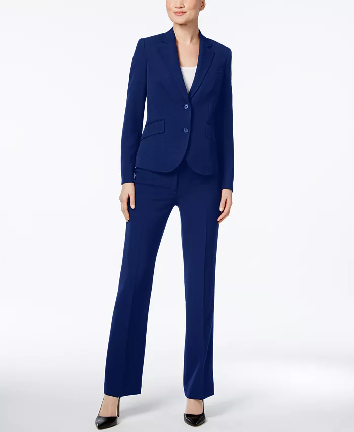 

Женский костюм из 3 предметов Missy & Petite Executive Collection: брюки и юбка Anne Klein, синий