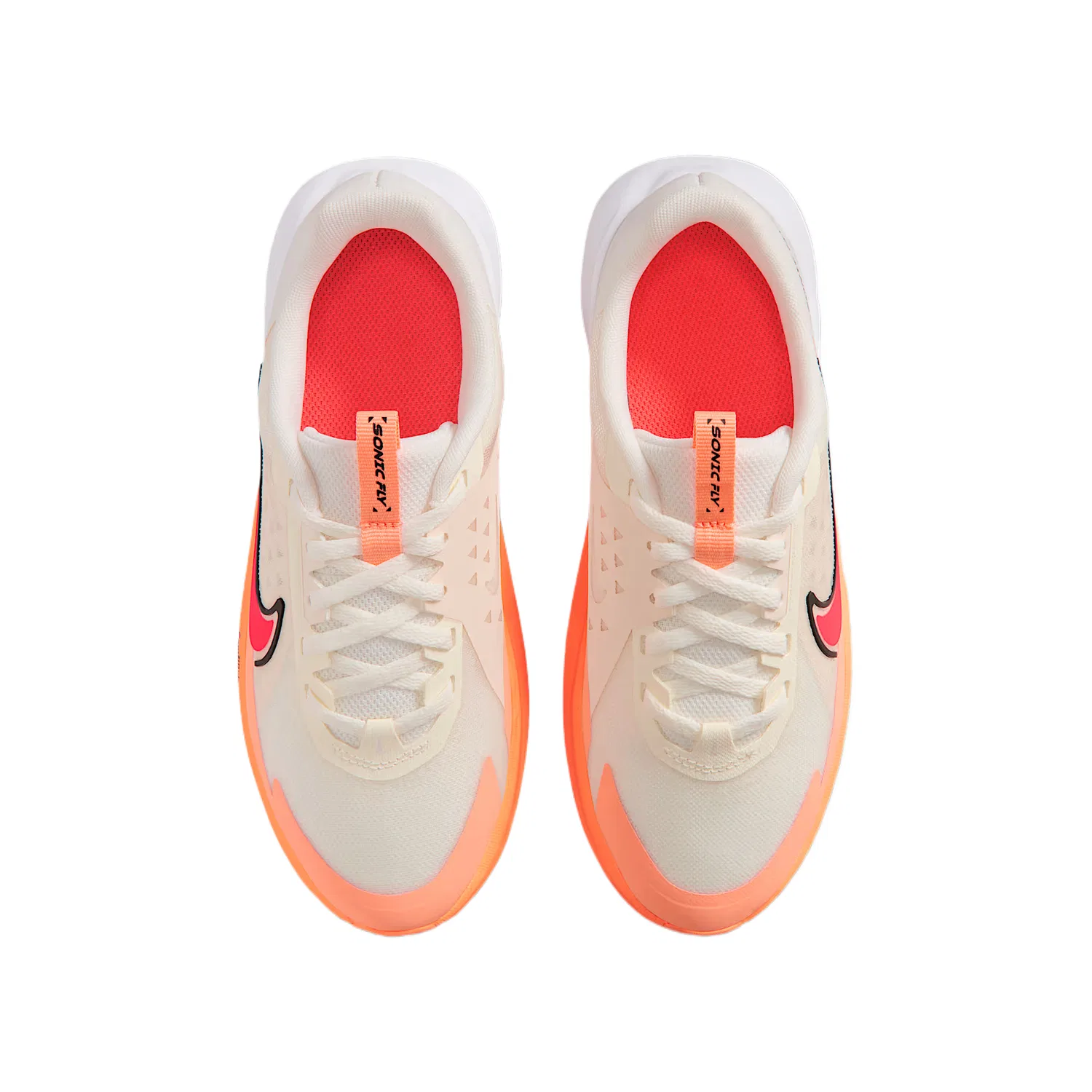 Кроссовки детские SONIC FLY Mesh Breathable Low top Running Shoes Nike, Sail White/Orange Pulse/Anthracite/Fiery Lava — фото 4