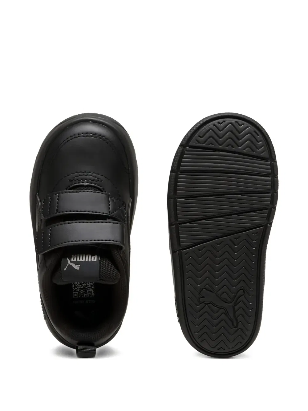 Кроссовки Courtflex v3 с ремешком Puma Kids, черный — фото 3