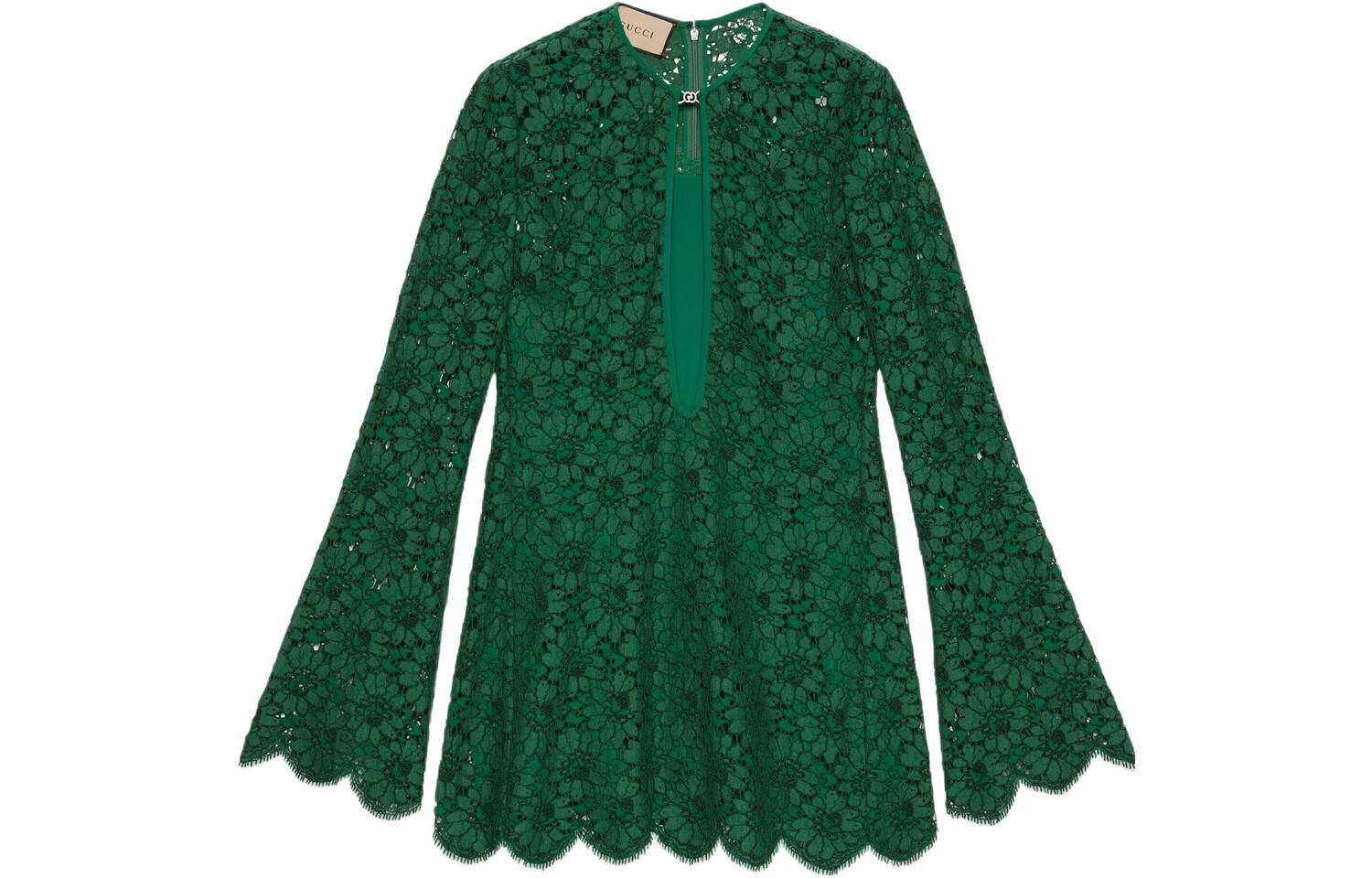 

Платье с длинными рукавами женское зеленое Gucci