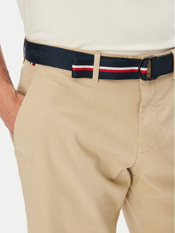 Шорты из ткани regular fit Brooklyn MW0MW39706 Tommy Hilfiger, бежевый — фото 4