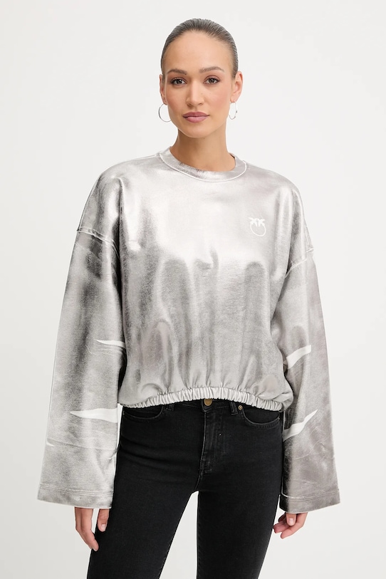 

Хлопковая толстовка Pinko, серебряный