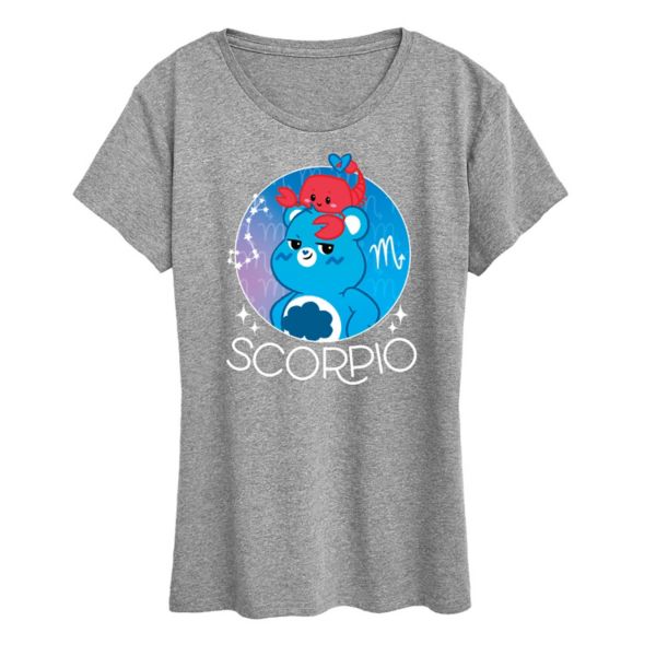 

Женская футболка с принтом медведей-скорпионов Care Bears Licensed Character, серый
