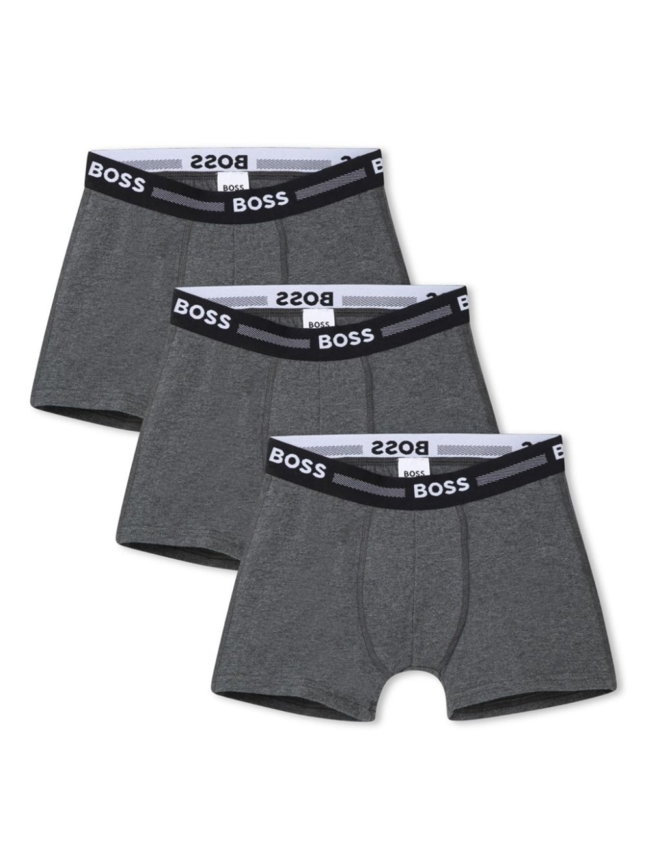 

BOSS Kidswear комплект из трех боксеров с логотипом, серый