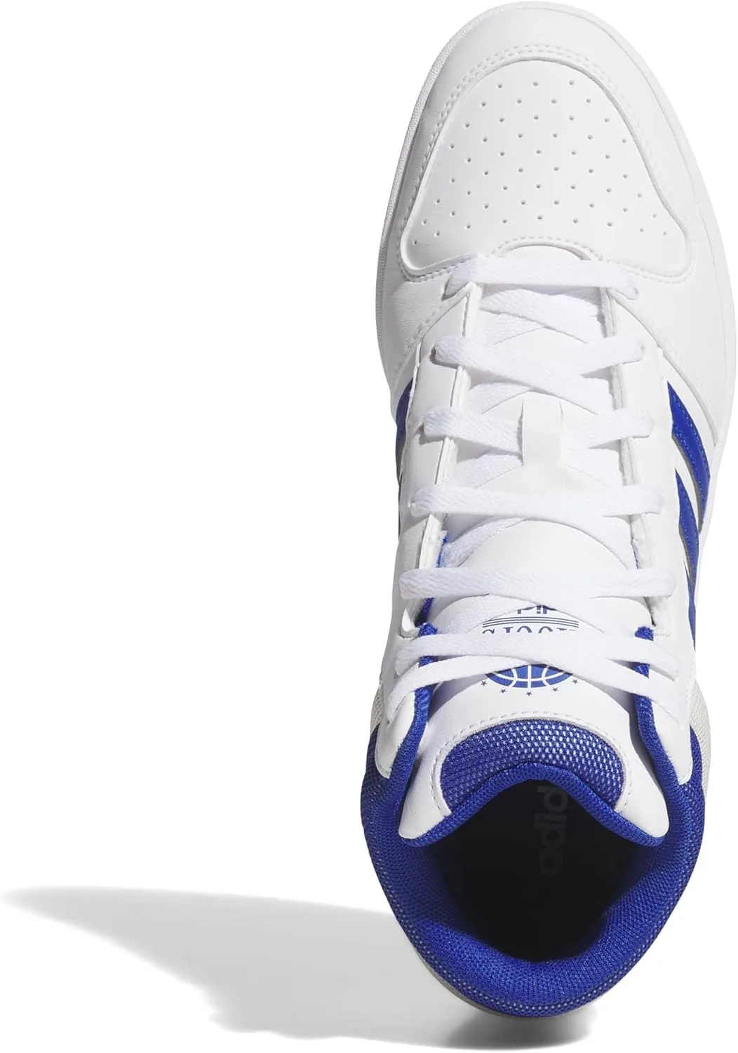 Кроссовки Adidas Hoops Mid Classic, белый/синий/серый — фото 2