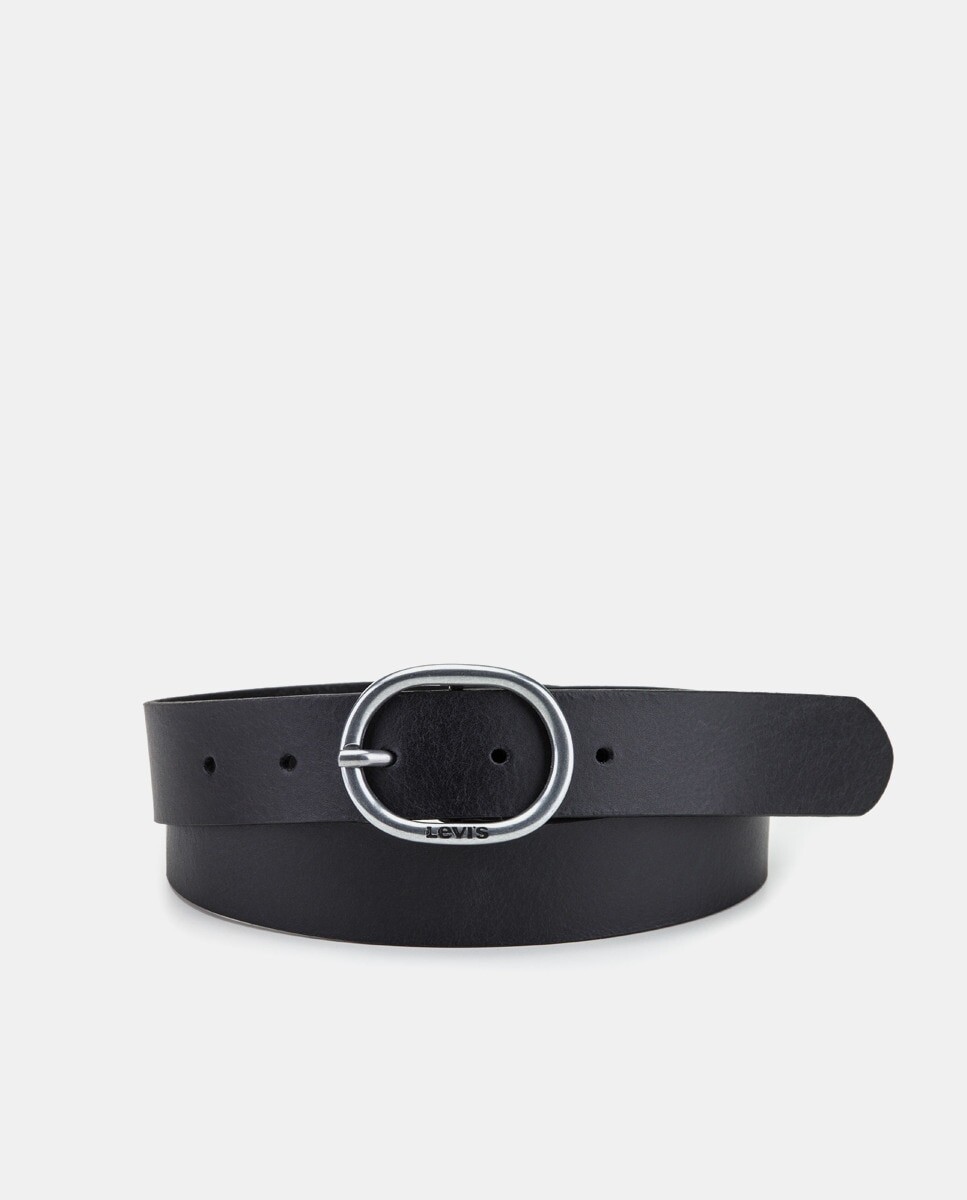 

Женский черный кожаный ремень Levi's с овальной пряжкой Levi's, черный