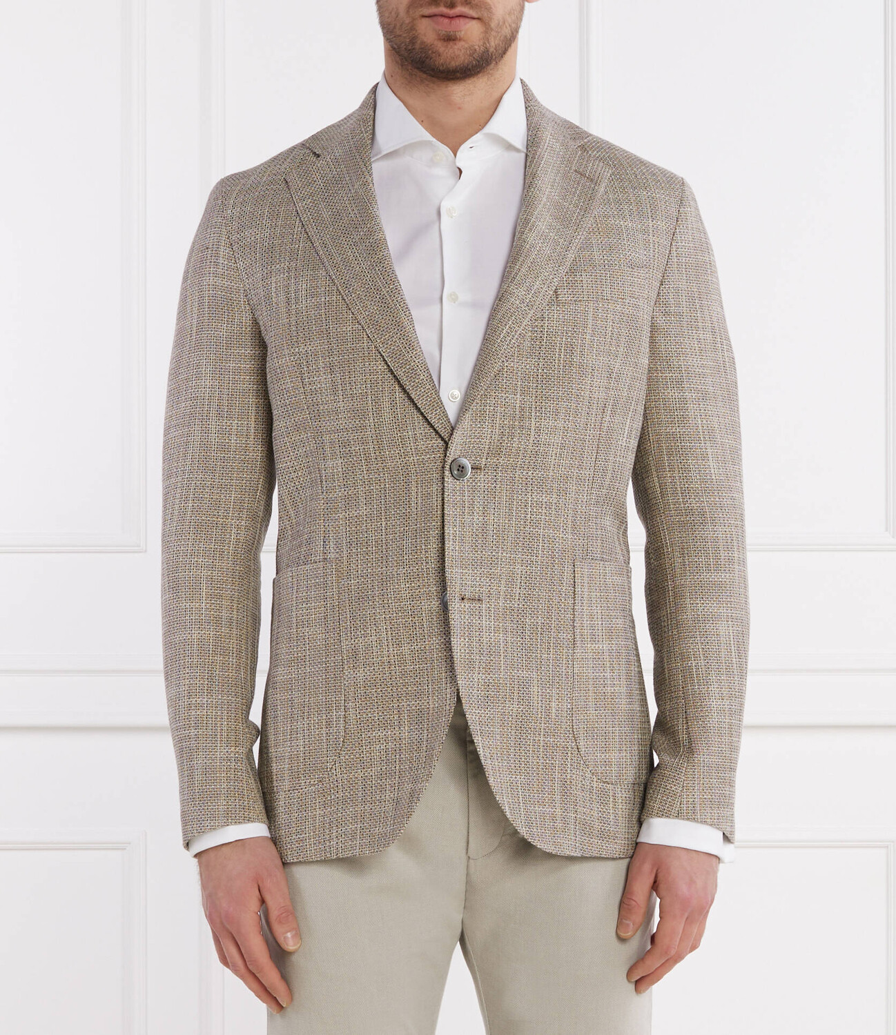 

Куртка Oscar Jacobson elegante Ferry Patch Soft Regular Fit, бежевый