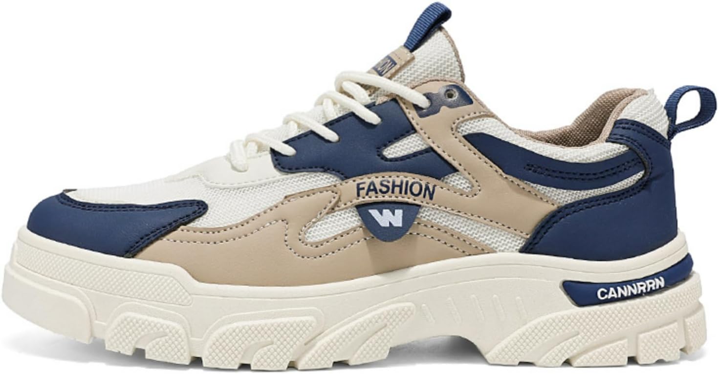 

Модные кроссовки в стиле Y2K унисекс с массивной подошвой, женские и мужские, дышащая сетка, цветной блок, прочные для прогулок и катания на скейтборде, уличный стиль Macefil, синий/коричневый