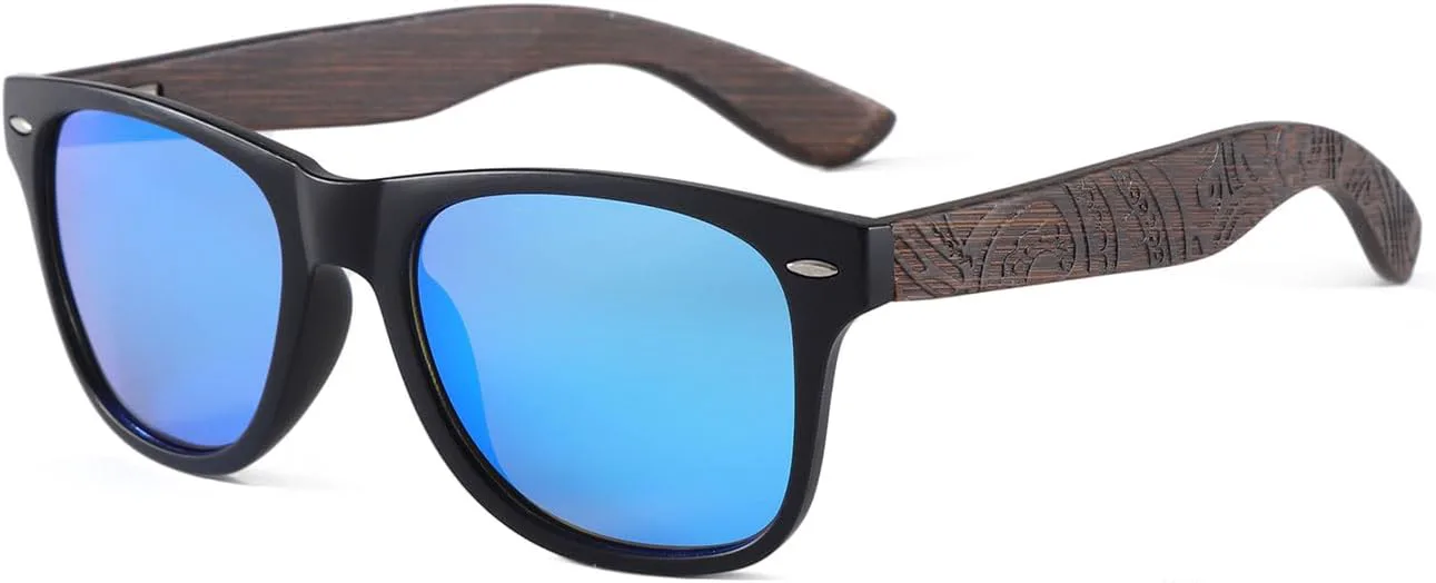 

Прямоугольные солнцезащитные очки для женщин и мужчин в стиле ретро 90-х, массивные прямоугольные солнцезащитные очки с защитой UV400 GNOLONG, Black Blue