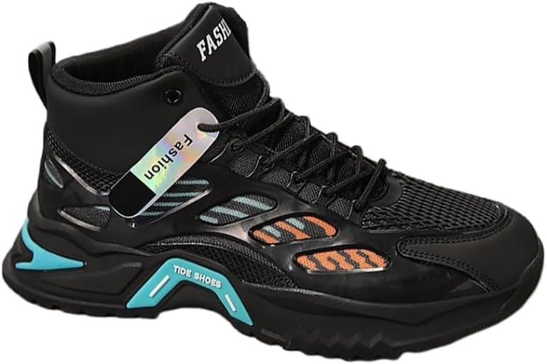 

Мужские дышащие кроссовки на высокой подошве с сеткой - повседневная спортивная обувь с толстой подошвой Spkfhd, черный