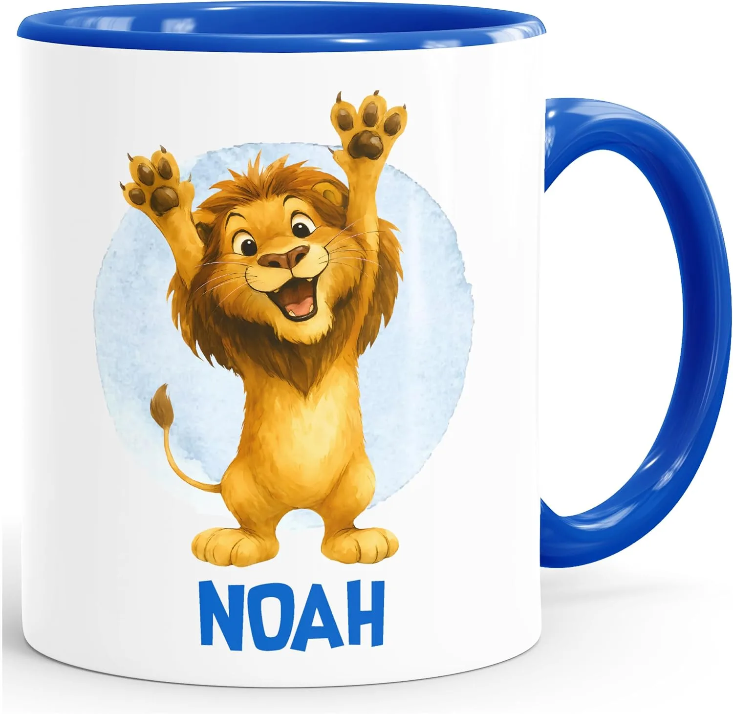 Кружка Lion Mug с именем для детей, белая внутри, Royal Standard SpecialMe