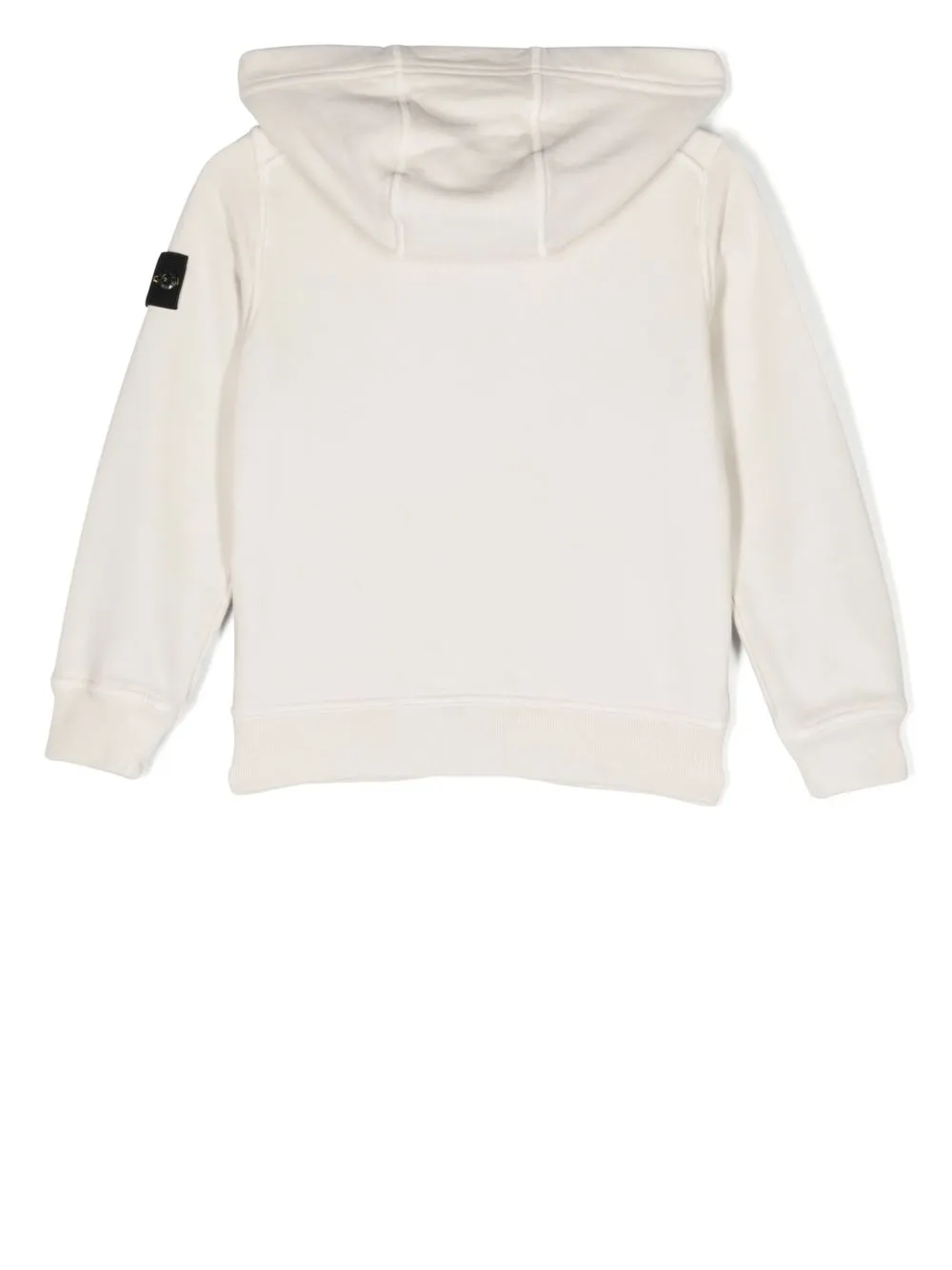 Худи Felpa с нашивкой-логотипом Stone Island Junior, кремовый — фото 2