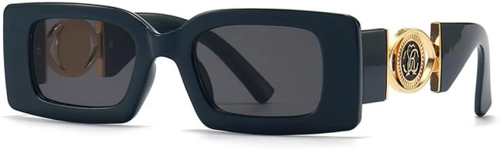 

Солнцезащитные очки прямоугольной формы для женщин и мужчин, винтажные женские черные солнцезащитные очки для мужчин с защитой от УФ-излучения UV400 LANGSER, C5