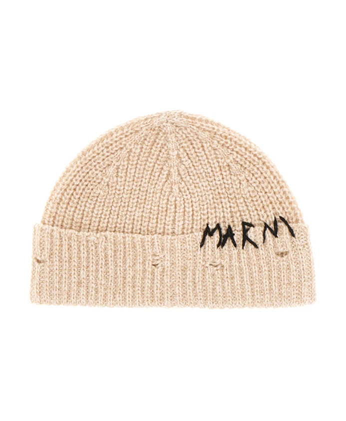 

Шерстяная шапка для стильных женщин Marni, бежевый