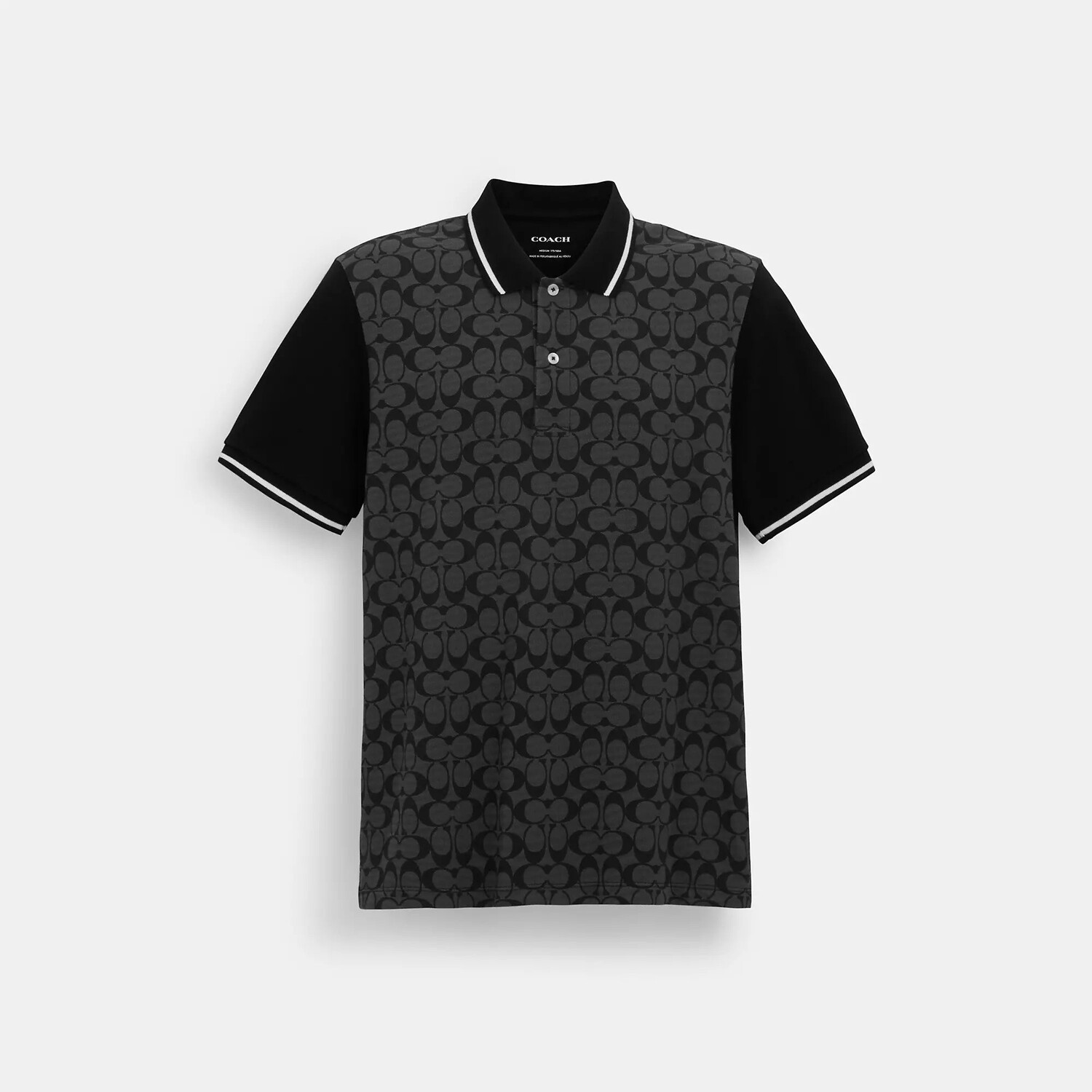 

Фирменная футболка-поло Coach Outlet, цвет Charcoal Signature