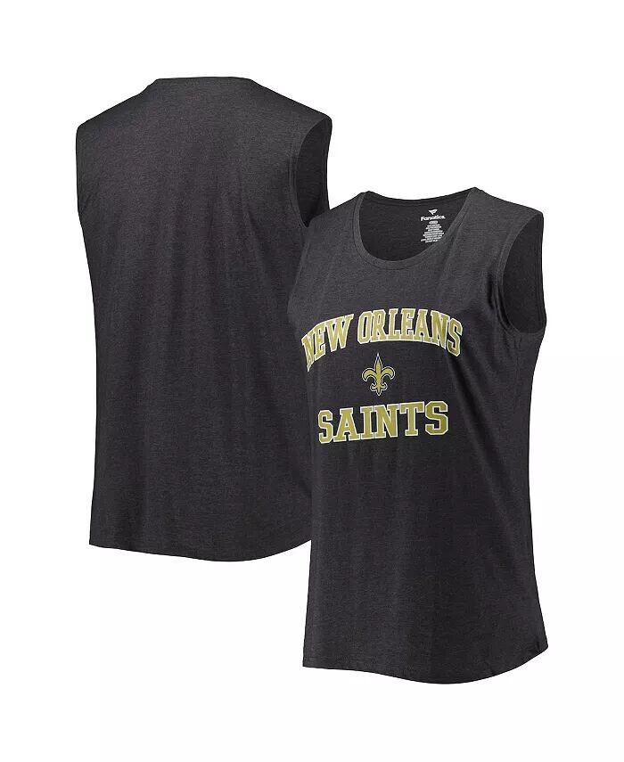 

Женская майка больших размеров Heather Charcoal New Orleans Saints Fanatics