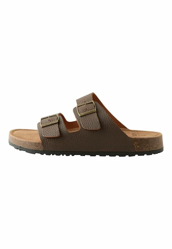 Мюли стандартного кроя с двумя пряжками Next, Brown