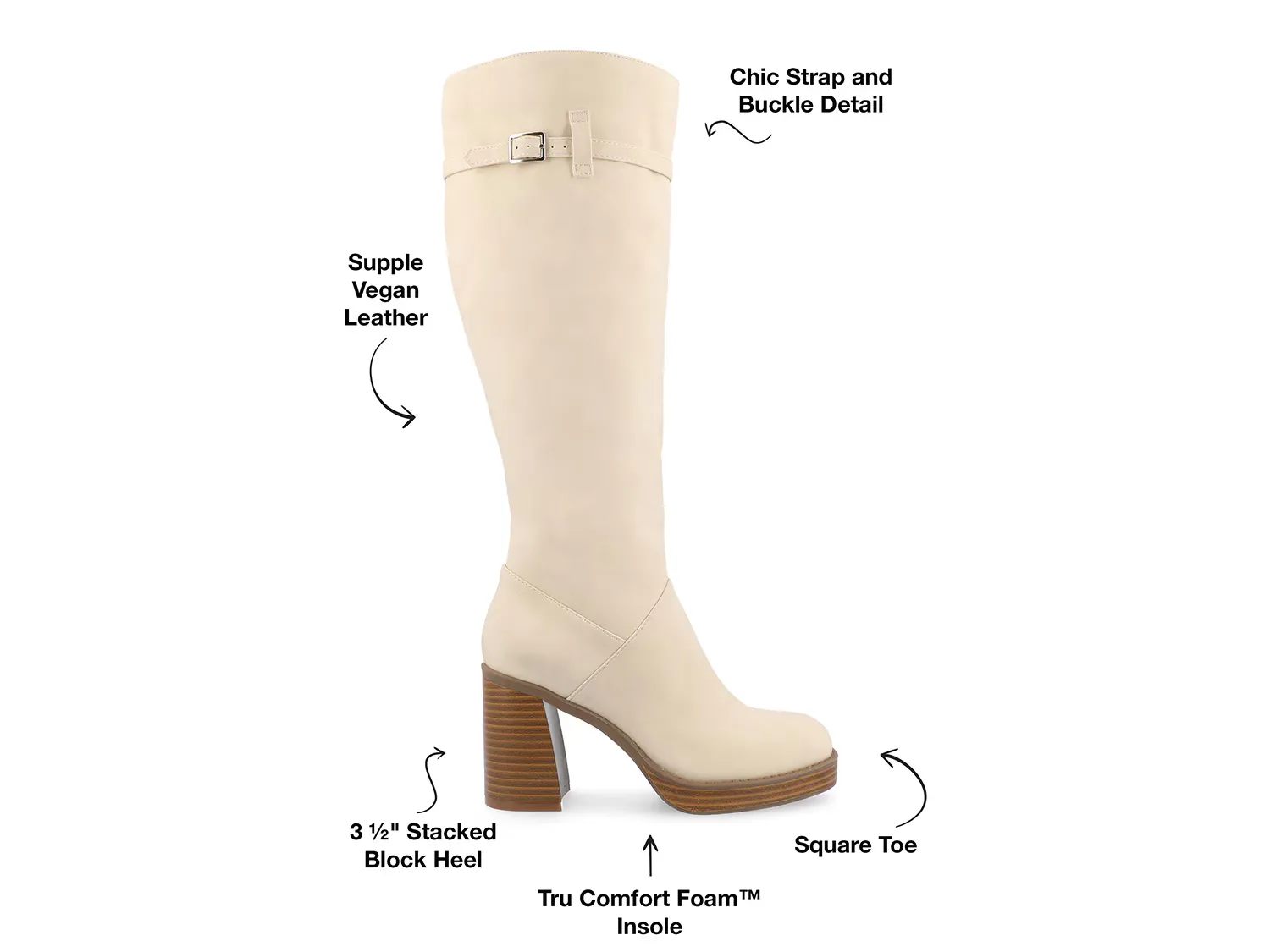 Сапоги Letice Platform Boot Journee Collection, цвет cream — фото 2
