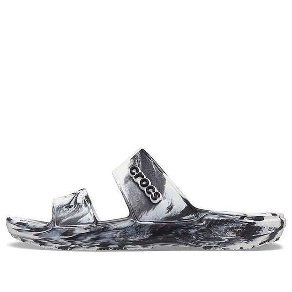 

Тапочки classic clog marble beach sports slippers white black Crocs, белый