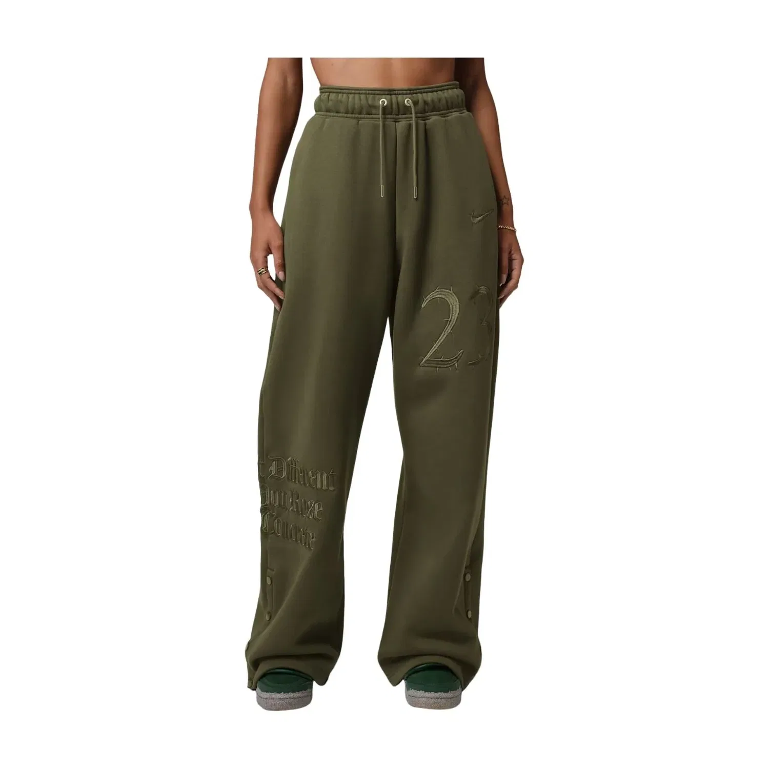 Флисовые брюки Jordan x Teyana Taylor 'Rough Green' IQ3844-326, зеленый — фото 3