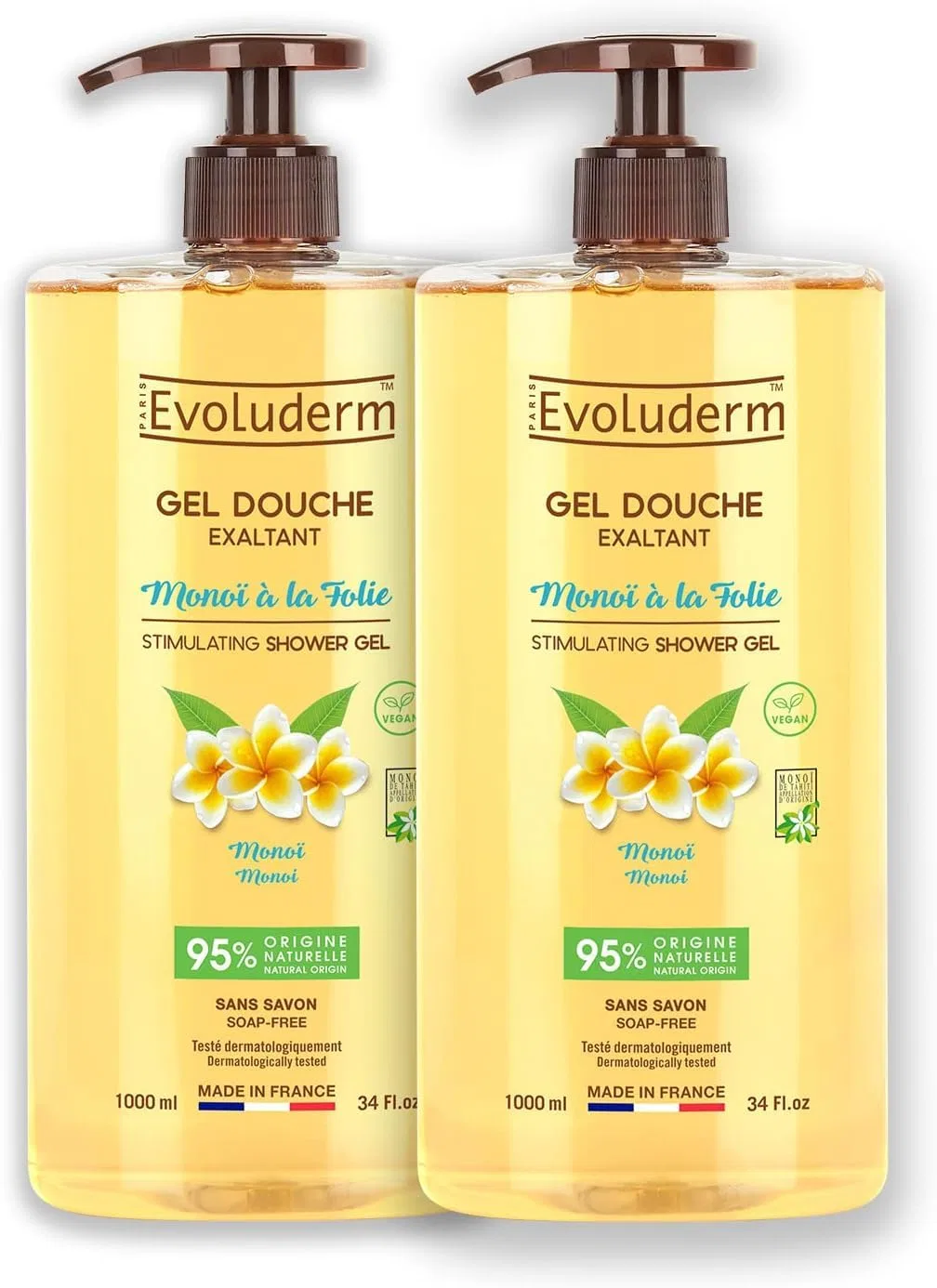 Гель для душа «Monoï» с ароматом тиаре от EVOLUDERM Evoluderm