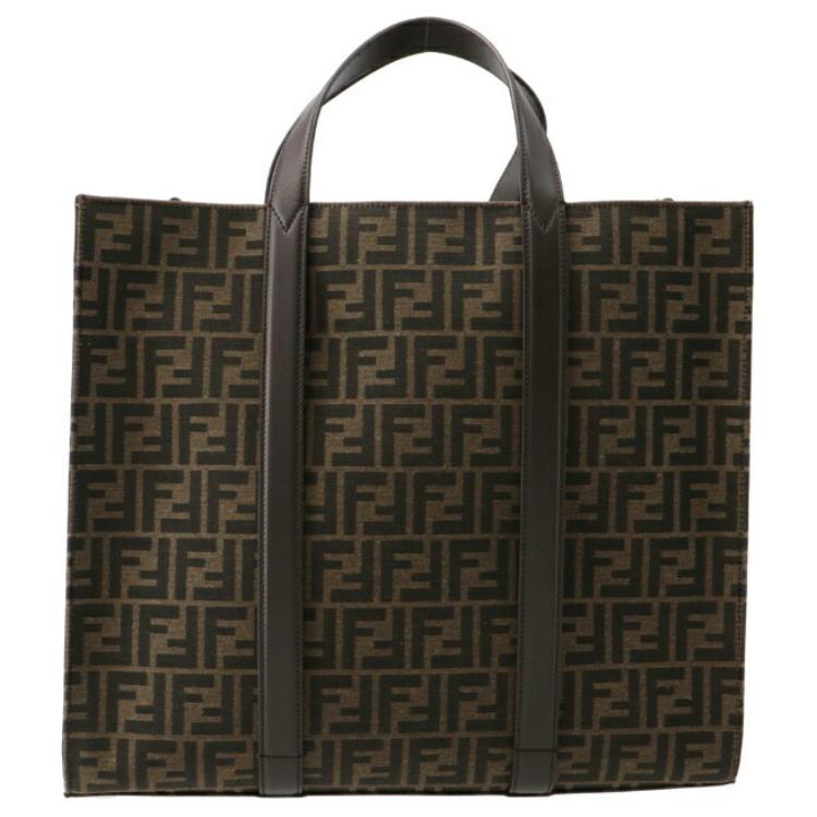 

FENDI Кожаная сумка-шоппер через плечо кроссбоди мужская коричневая