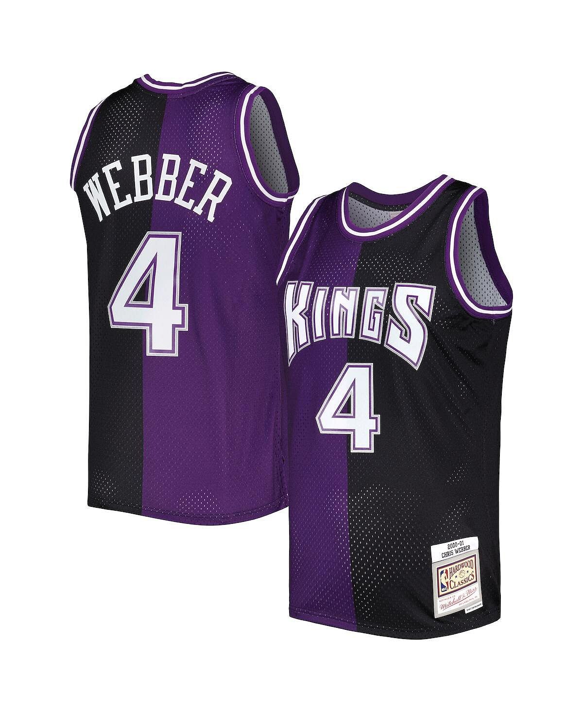 

Мужская джерси Chris Webber Purple, Black Sacramento Kings Hardwood Classics 2000-01 Split Swingman Mitchell & Ness