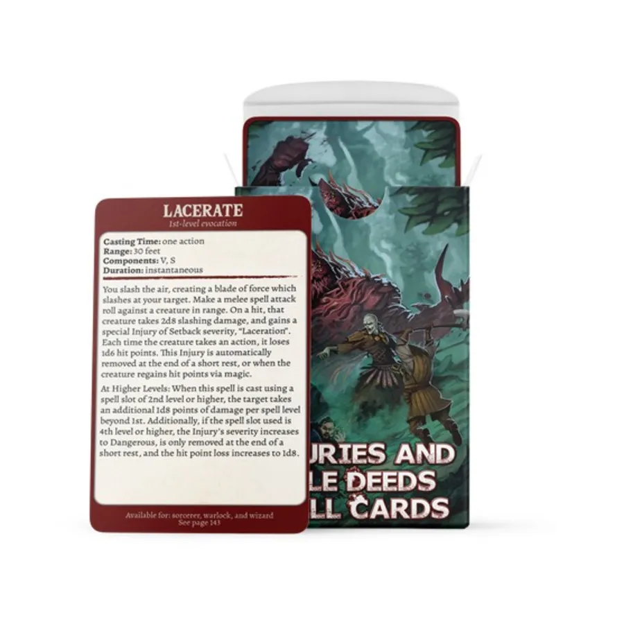 

Травмы и подлые поступки — Спелл-карты, Injuries & Vile Deeds (5E)