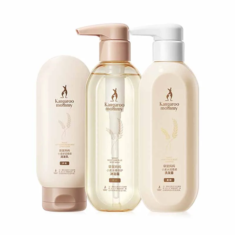 Шампунь и кондиционер для волос Wheat Shampoos с контролем жирности Kangaroo Mommy, [Oil Control]Tea Seed Laundry & Care Set of 3 — фото 4