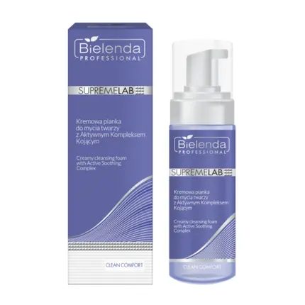 

Supremelab Clean Comfort Успокаивающая кремовая очищающая пенка 150 мл, Bielenda