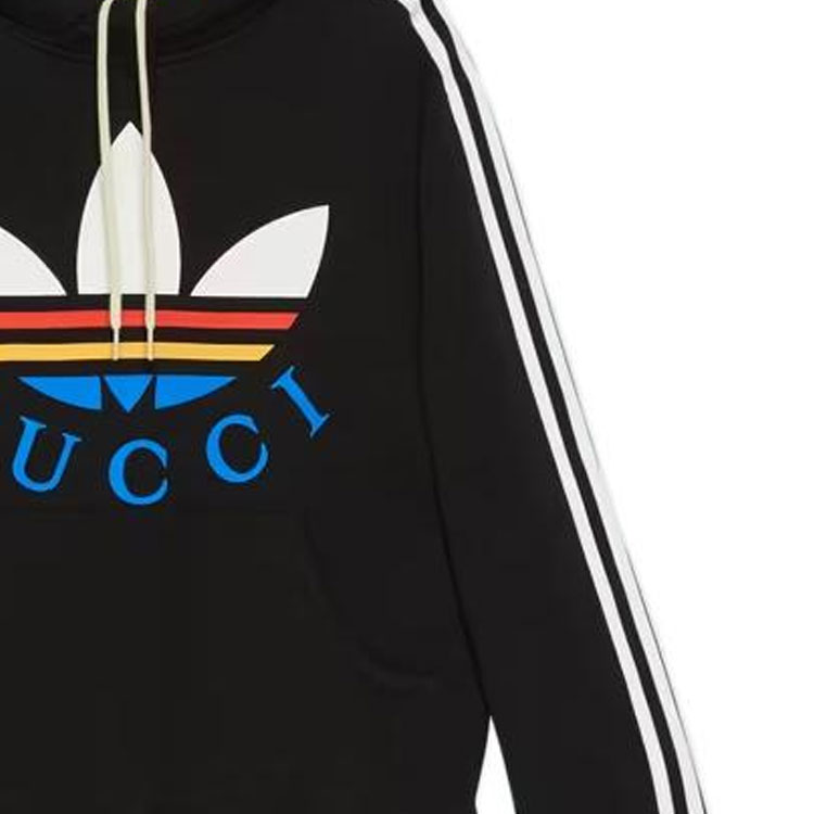Футболка Adidas Cotton Sweatshirt, черная — фото 4