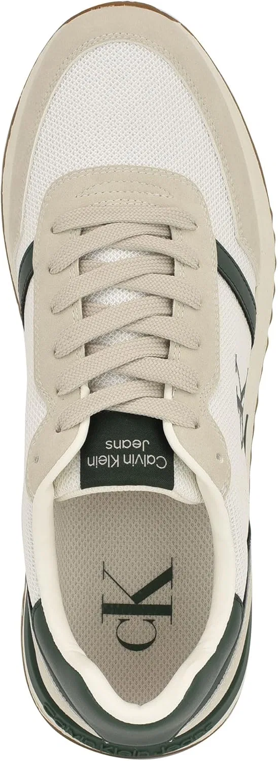 Кроссовки Calvin Klein Mens Picio, White Dark Green 300 — фото 4