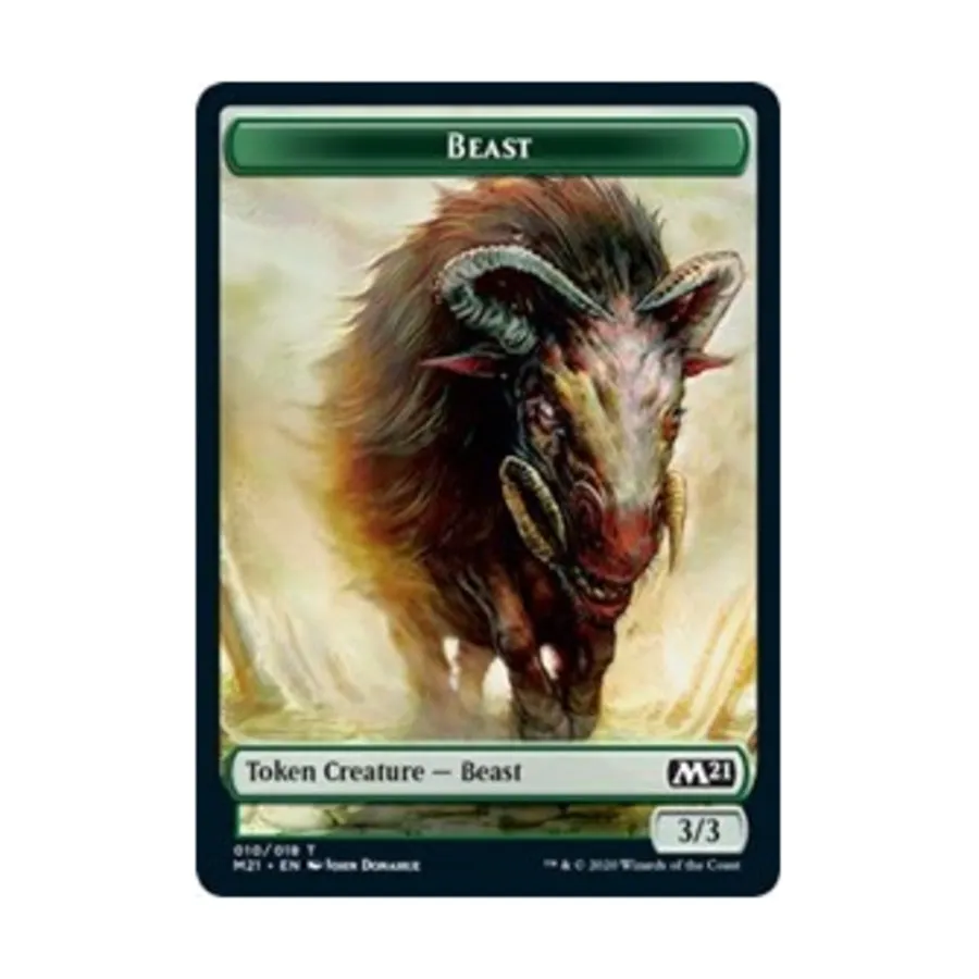 

CCG Жетон зверя (T), MTG - Core Set 2021