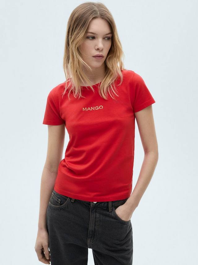 

Футболка с логотипом Mango, красный