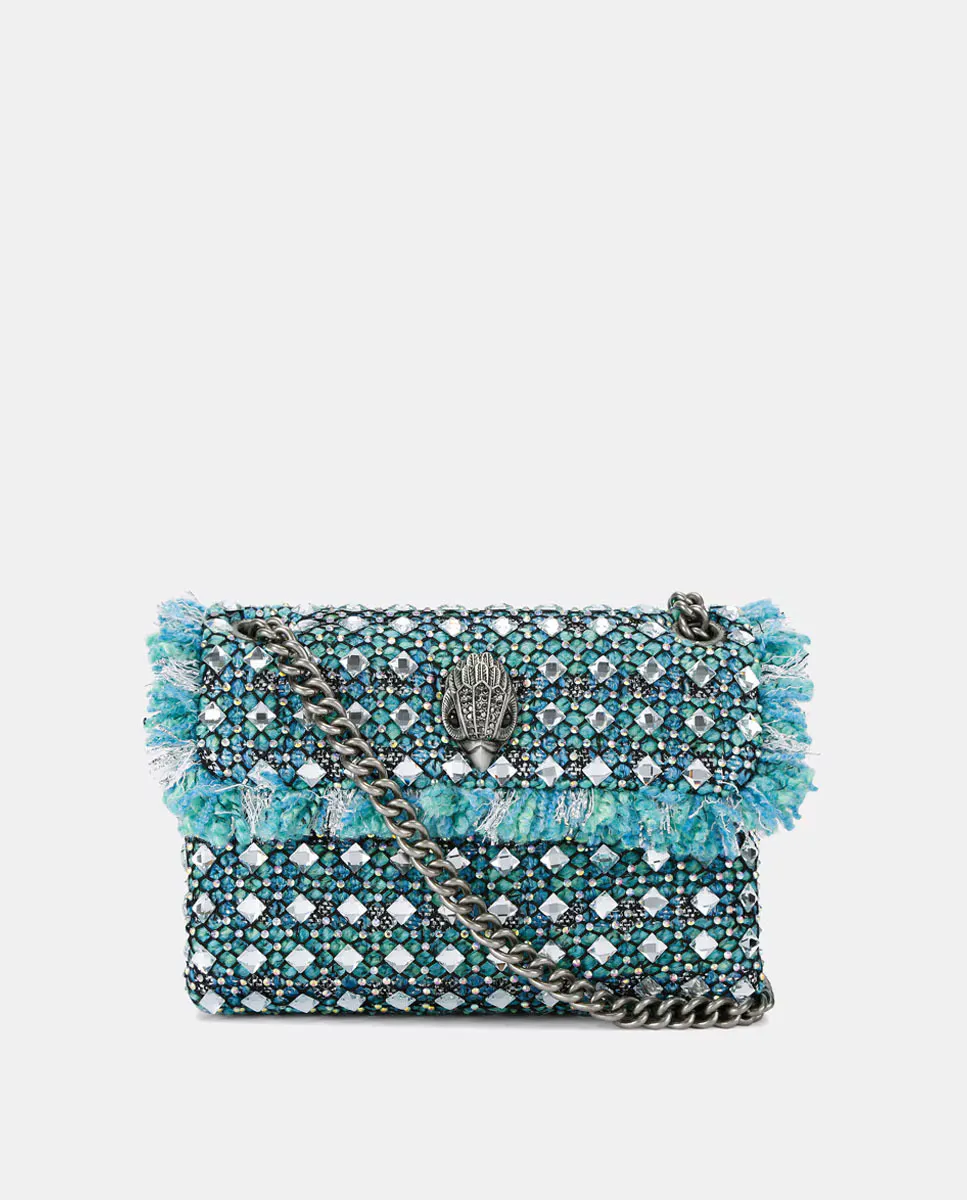 

Мини-сумка Kensington из твида через плечо Kurt Geiger, синий