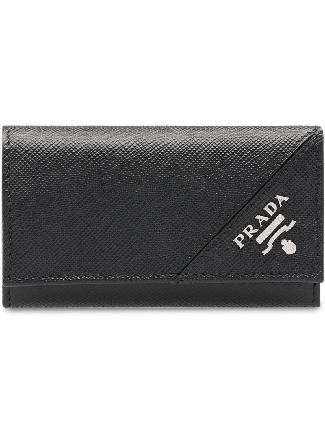 

Prada кошелек с логотипом и брелоком, черный
