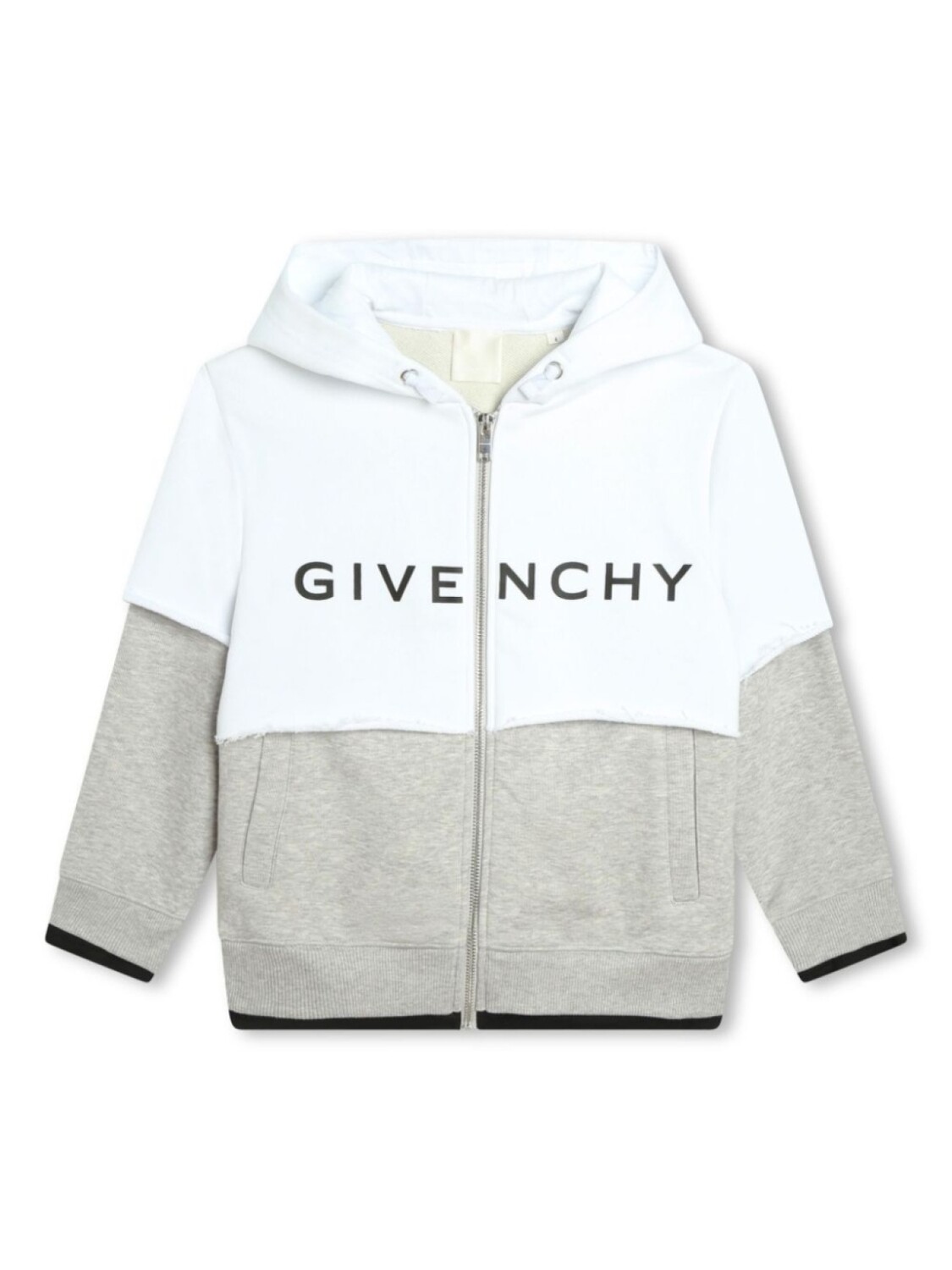 

Givenchy Kids многослойное худи с логотипом, белый