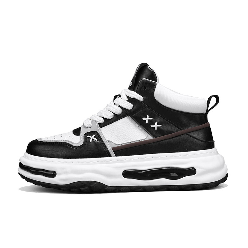 

Grumpy ram Скользоустойчивые износостойкие амортизирующие высокие кеды мужские черно-белые без подкладки, цвет Black White Unlined Shoes