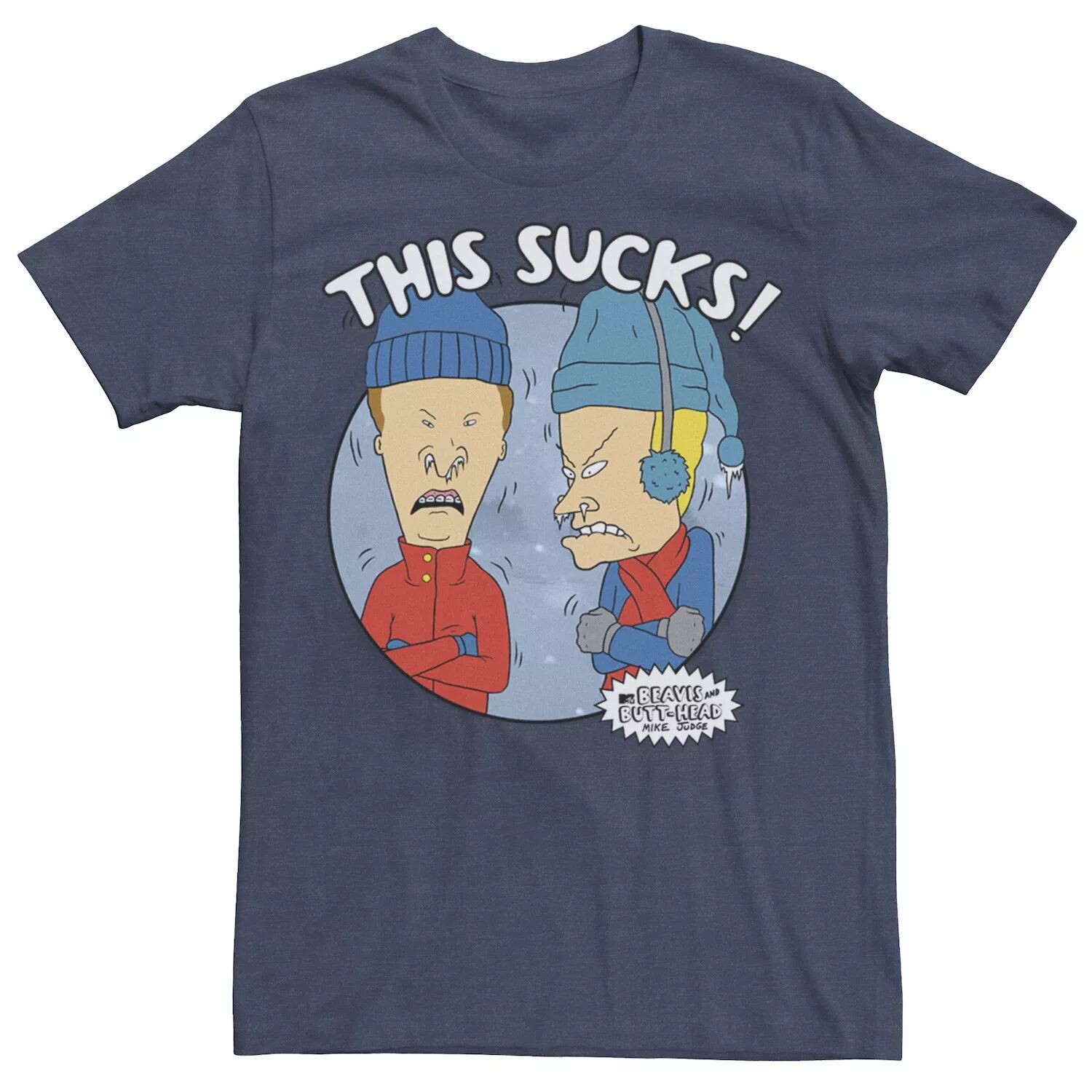 

Мужская футболка Beavis And Butthead Winter S**ks с портретом Licensed Character