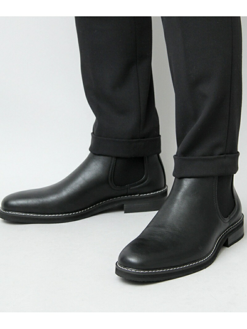 Ботинки с боковыми вставками, ботинки челси с гладким носком Glabella, Black (suede) — фото 2