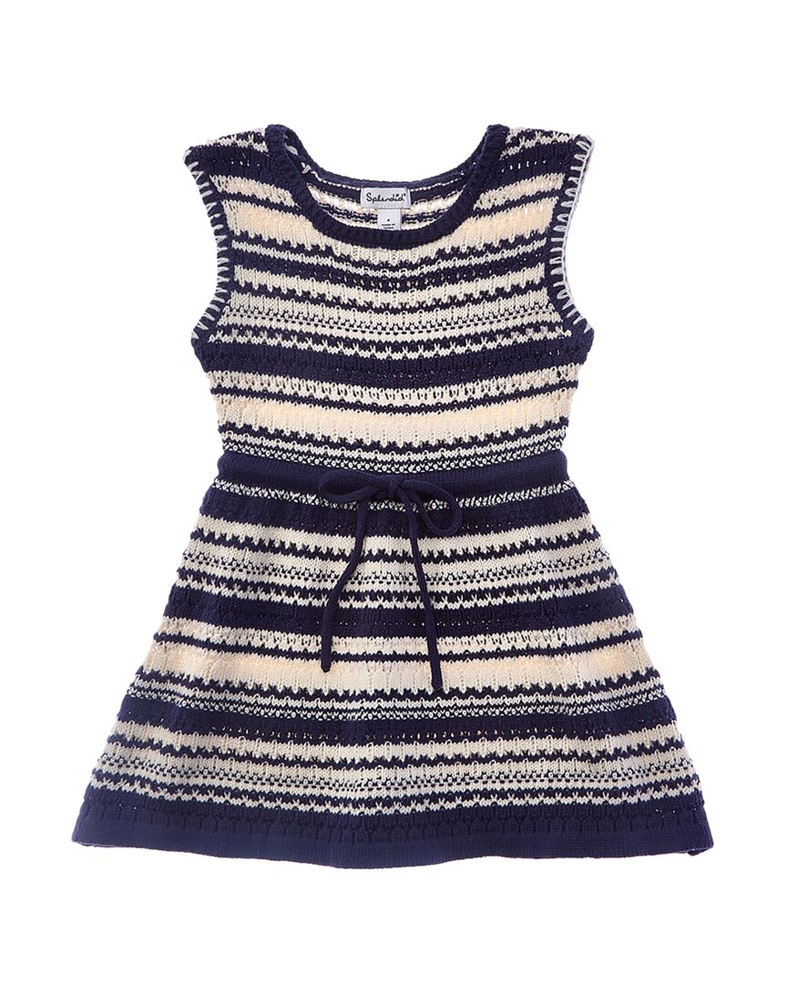 

Великолепное платье-свитер в полоску Splendid, синий