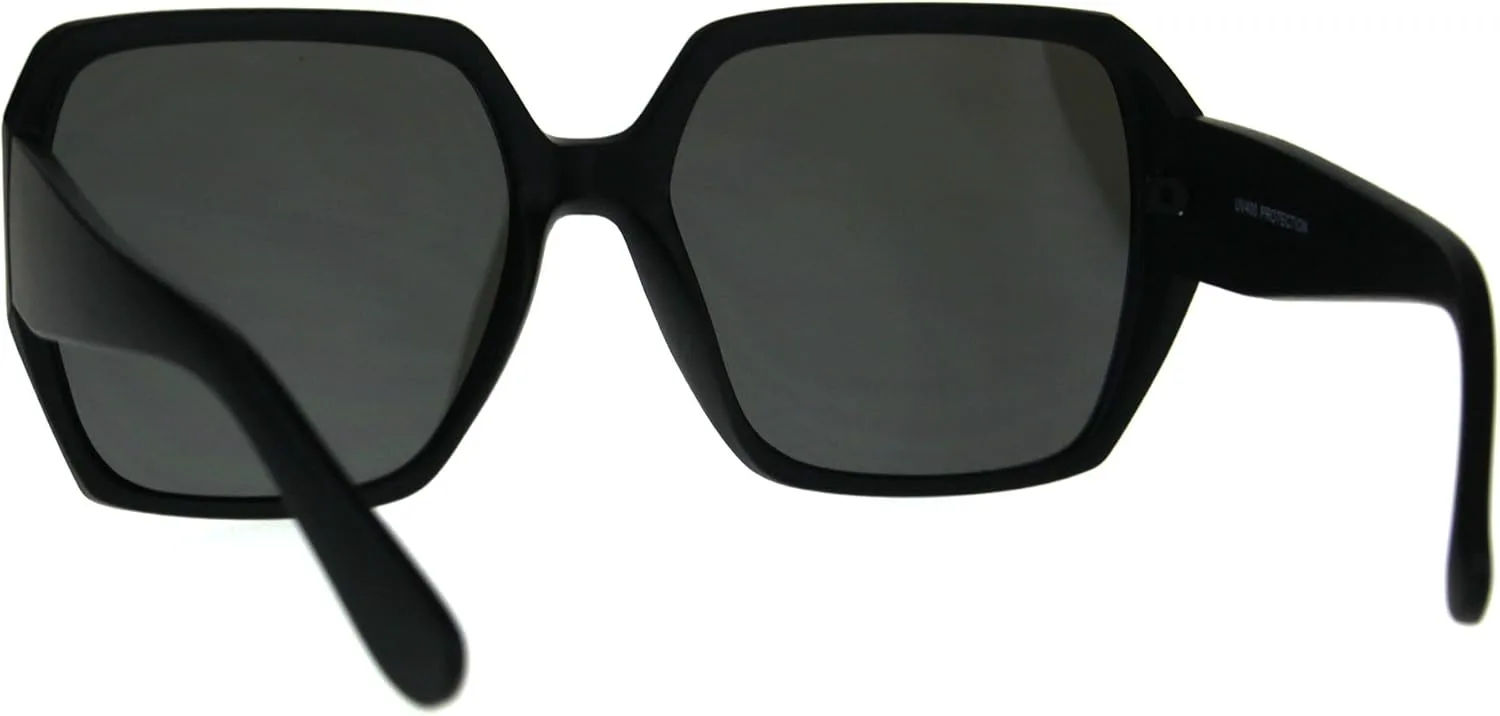 

Женские дизайнерские солнцезащитные очки PASTL, квадратная форма, ретро-стиль, зеркальные линзы, защита от ультрафиолета UV400, Matte Black (Silver Mirror)