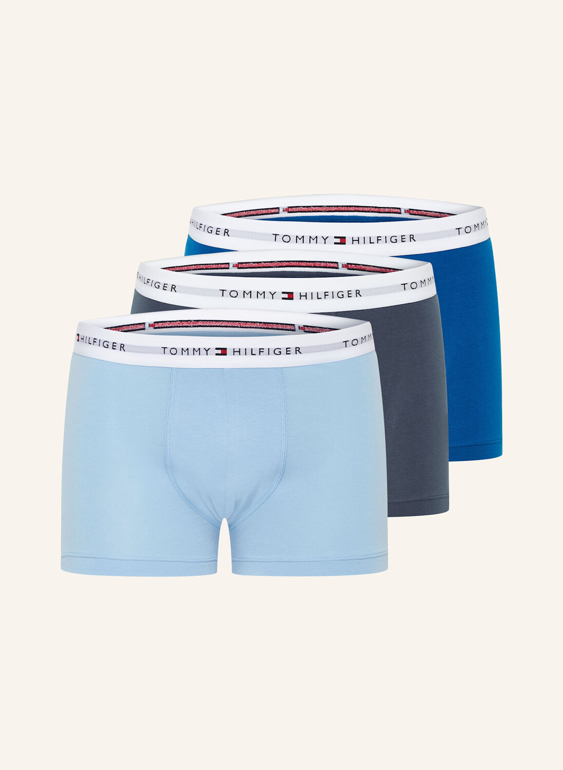 

Комплект из 3 боксеров TOMMY HILFIGER, цвет BLAU/HELLBLAU/GRAU