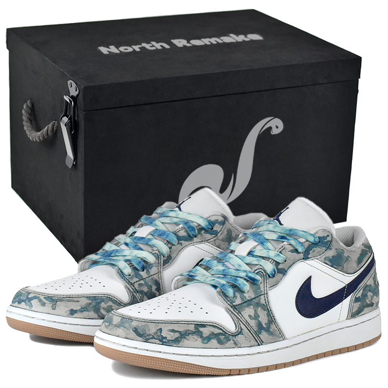 

Jordan Кроссовки Air 1 Low Top Vintage баскетбольные унисекс бело-серые в подарочной коробке премиум-класса, цвет White Gray-High-End Gift Box 4