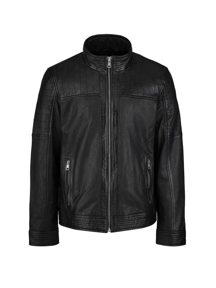 

Trueprodigy Кожаная куртка Jarno черного цвета